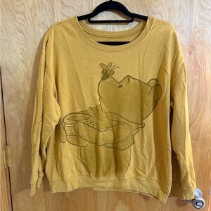 Disney Winnie The Pooh Bee Hunny Sweatshirt Yellow 1X
